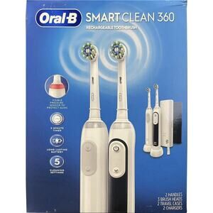 Oral-B Smart Clean 360 Rechargeable Toothbrushes, 2 Pack